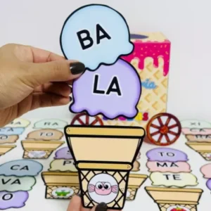 Sorveteria das Sílabas em PDF para Alfabetização | Educação Kids