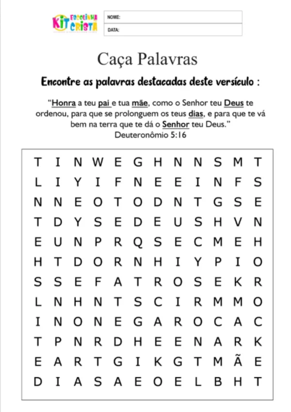 Kit Escolinha Cristã com Atividades Bíblicas em PDF | Educação Kids - Imagem 7