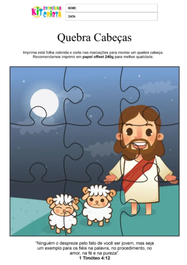 Kit Escolinha Cristã com Atividades Bíblicas em PDF | Educação Kids - Imagem 2