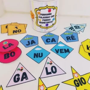 Formando Palavras com Formas Geométricas em PDF | Educação Kids