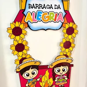Moldura Festa Junina Barraca da Alegria | Imprima e Monte | PDF Educação Kids